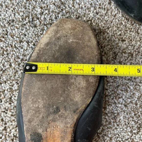 Gucci | Authentic Black Leather Princetown Horsebit Flat Mules - Picture 10 of 16